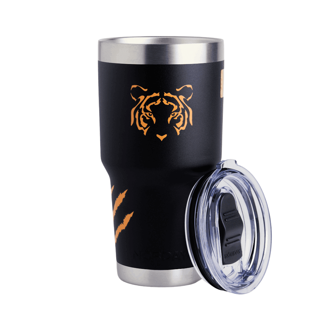 Tumbler 30 oz Negro Tigres Face