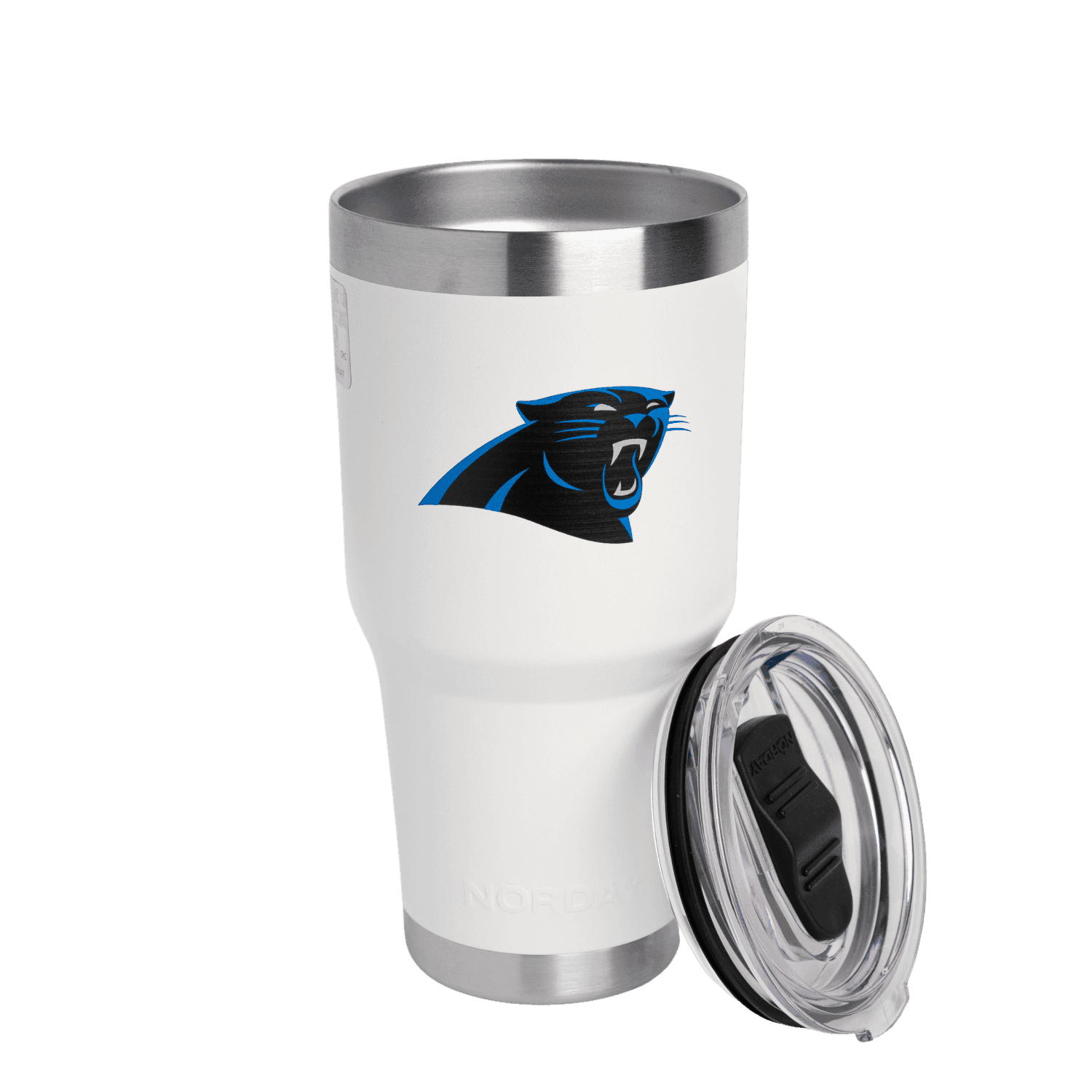 TUMBLER 30OZ WHITE NFL CAROLINA PANTHERS