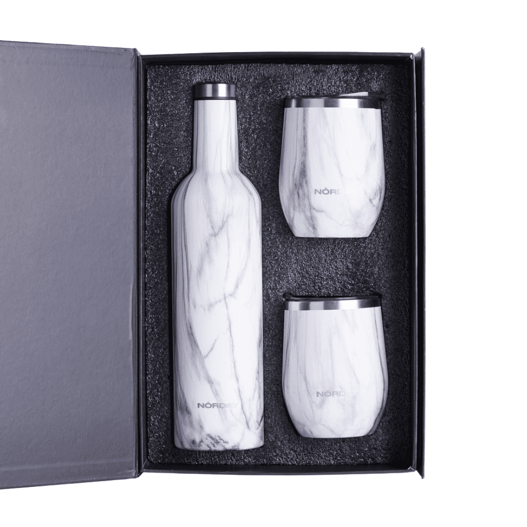 Wine Set Sommelier White Marble